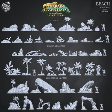 Beach Terrain - Scatter and Palm Trees